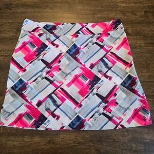 IZOD Golf Womens Pink Abstract Geometric Print Athletic Skort Size‎ 8 Activewear